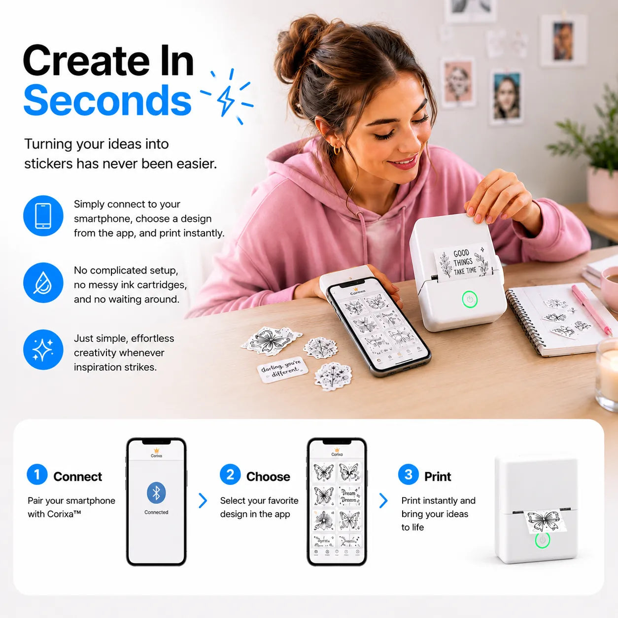 Corixa™ Pocket Sticker Printer