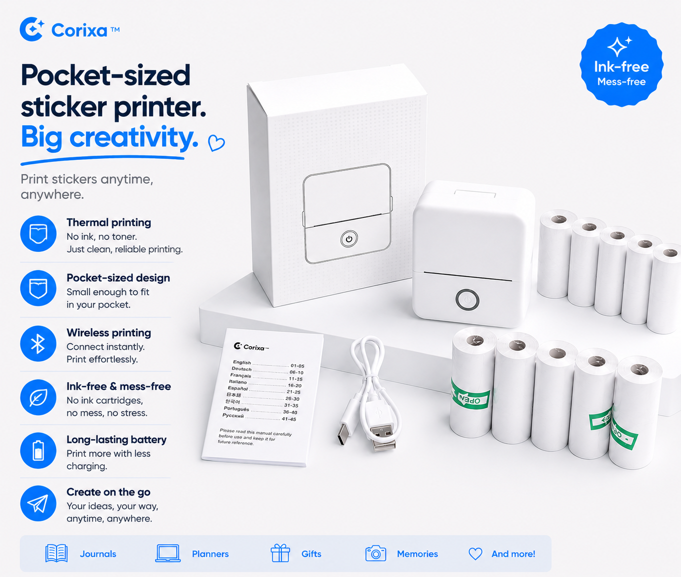 Corixa™ Pocket Sticker Printer